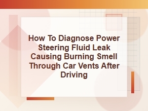 How to Diagnose a Power Steering Leak Burning Smell